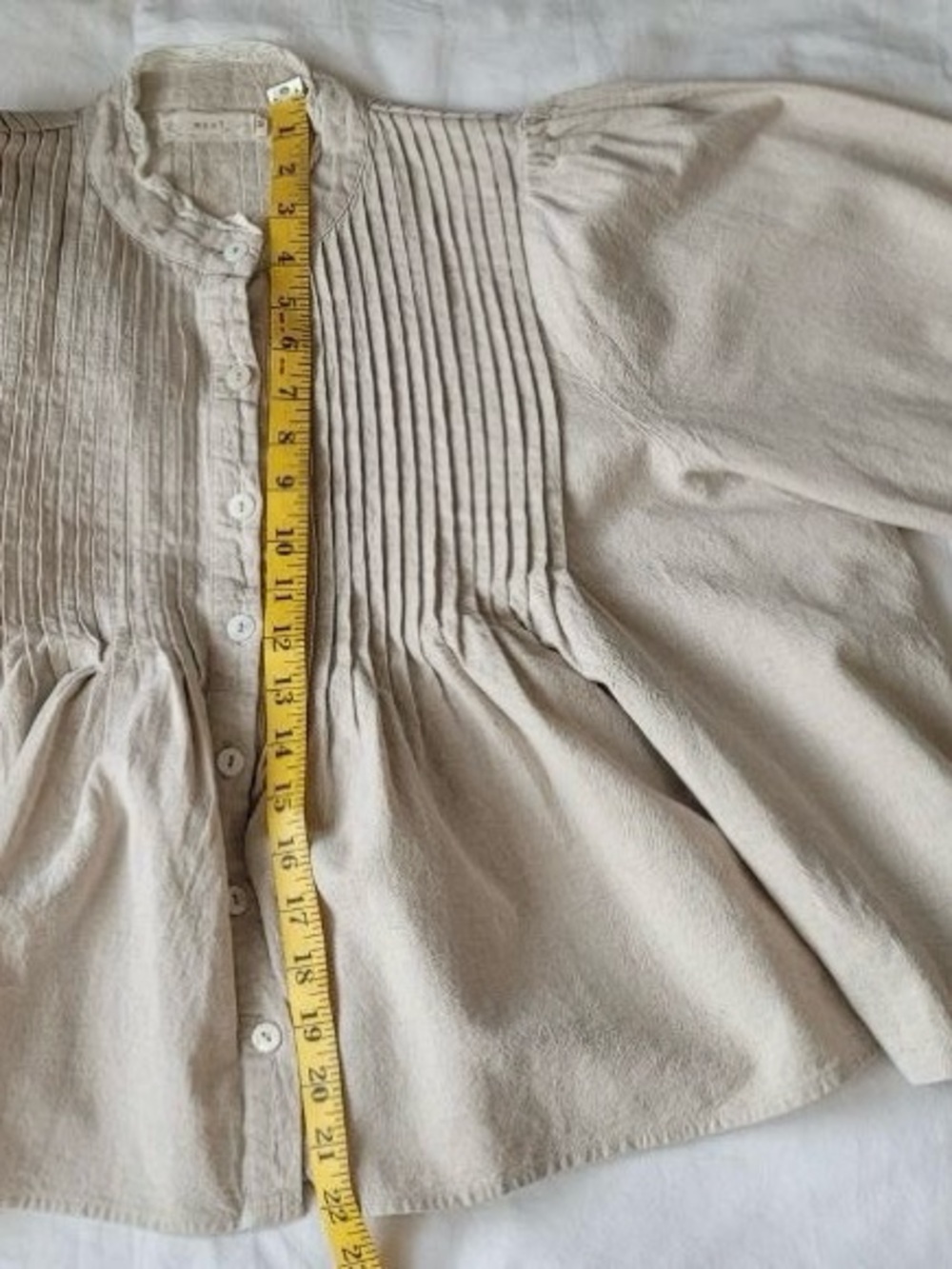 Vintage Mani Linen Peasant Top Size M - Picture 8 of 10